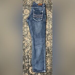 Flypaper Blue Straight Jeans with Detailed Pockets